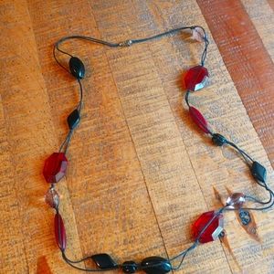 Black and red beaded necklace